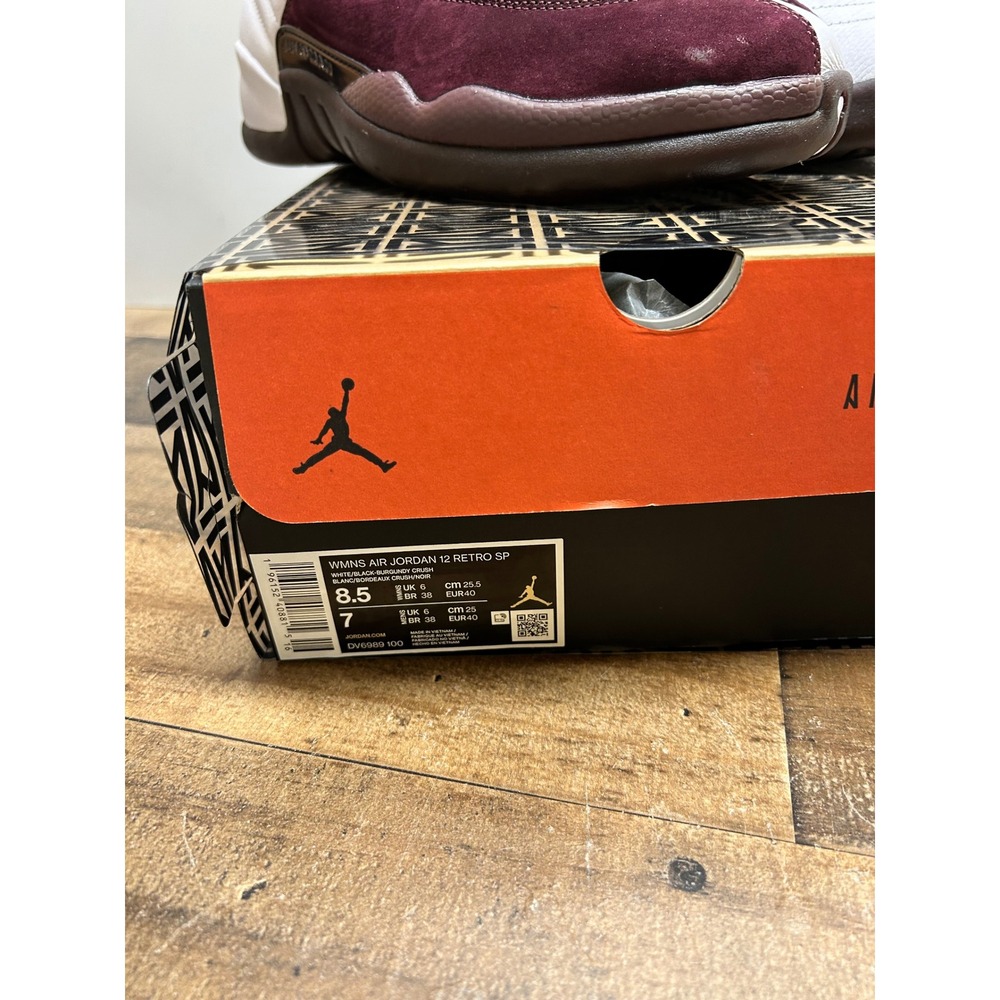 Jordan 12 Retro SP A Ma Maniére Burgundy Crush White DV0702 110 Women 8.5 Men 7 - Picture 2 of 13